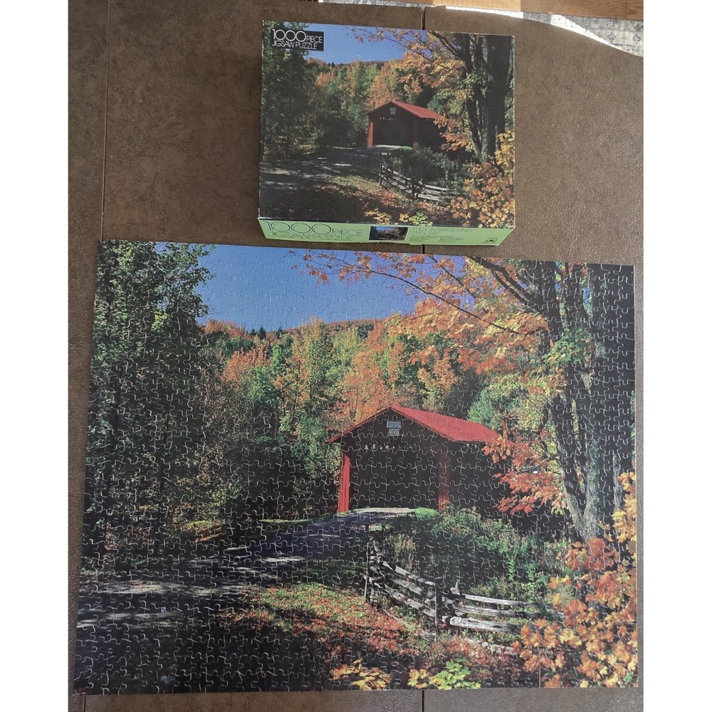 Vintage 1980s GOLDEN 1000 Piece Jigsaw Puzzle "AUTUMN PASSAGE" 4777-46 COMPLETE